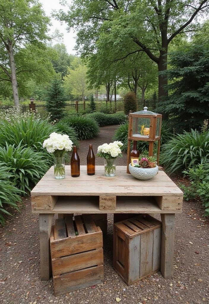 30 Unique Garden Party Ideas to Make Your Event Stand Out - 5. Upcycled Decor