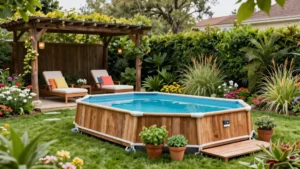 16 Backyard Oasis With Above Ground Pool Ideas