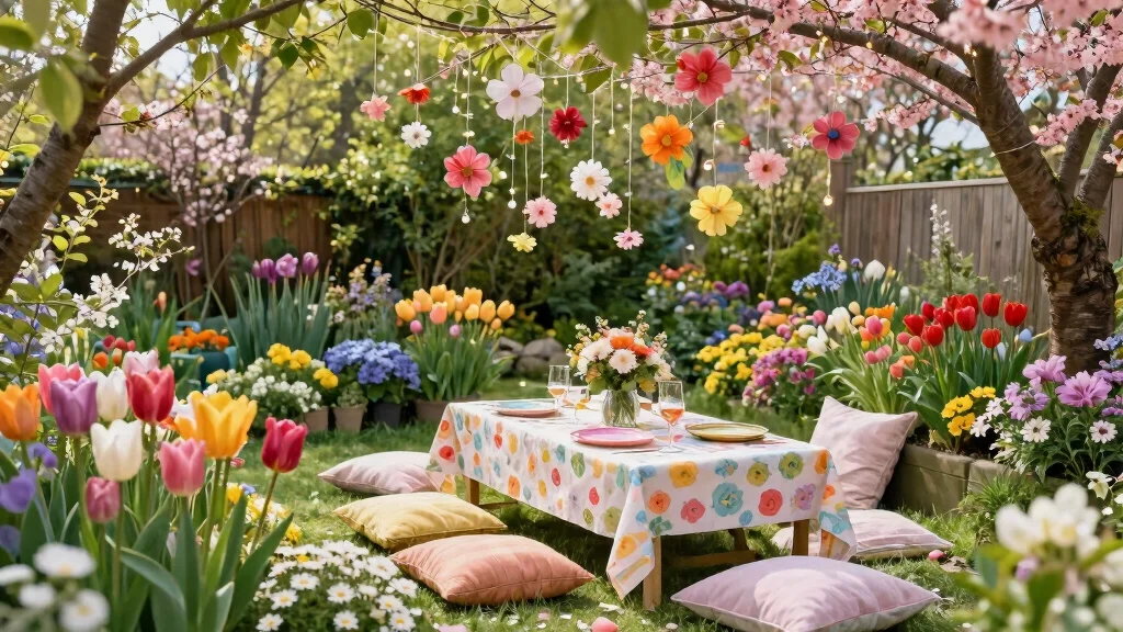 18 Fresh Spring Garden Birthday Party Styles with Blooming Flowers