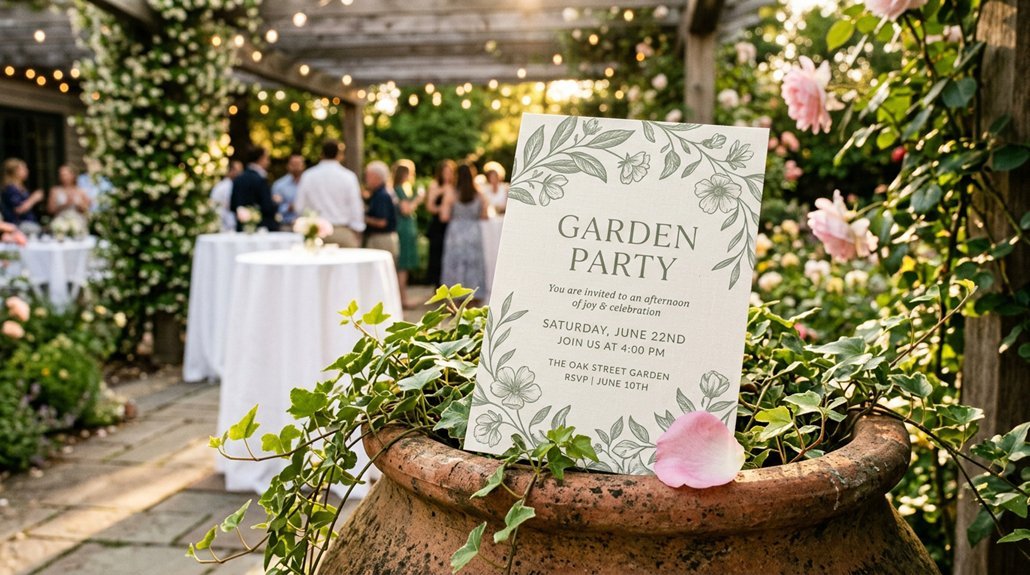 five best garden party invitations