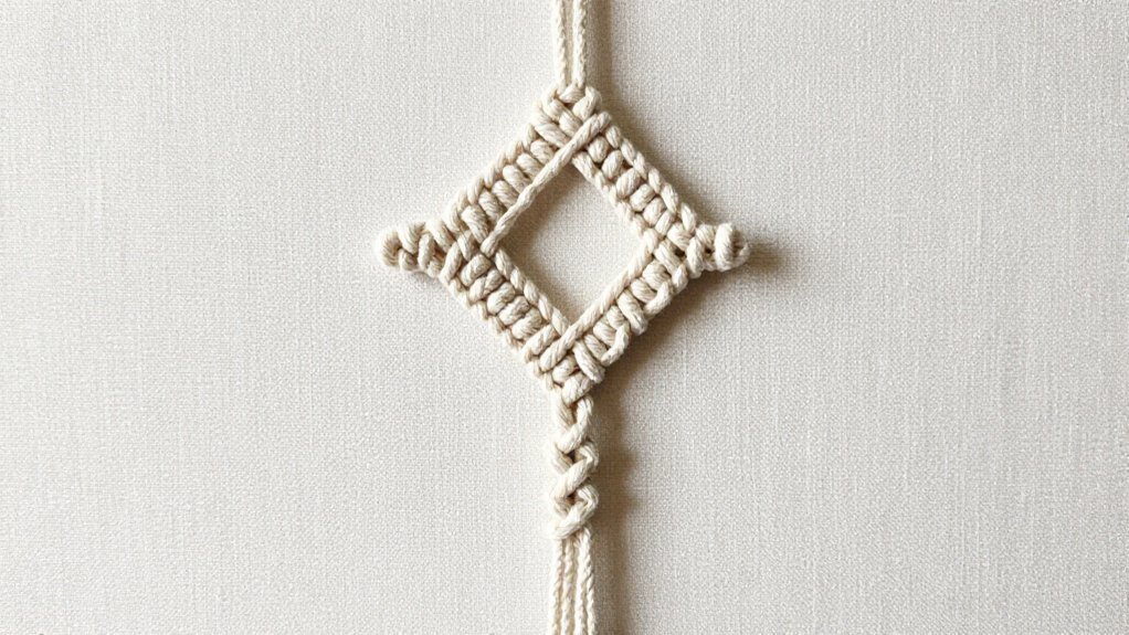 four section diamond knot spacing