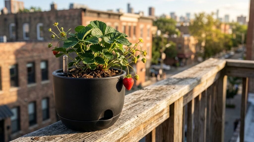 growing balcony strawberries successfully