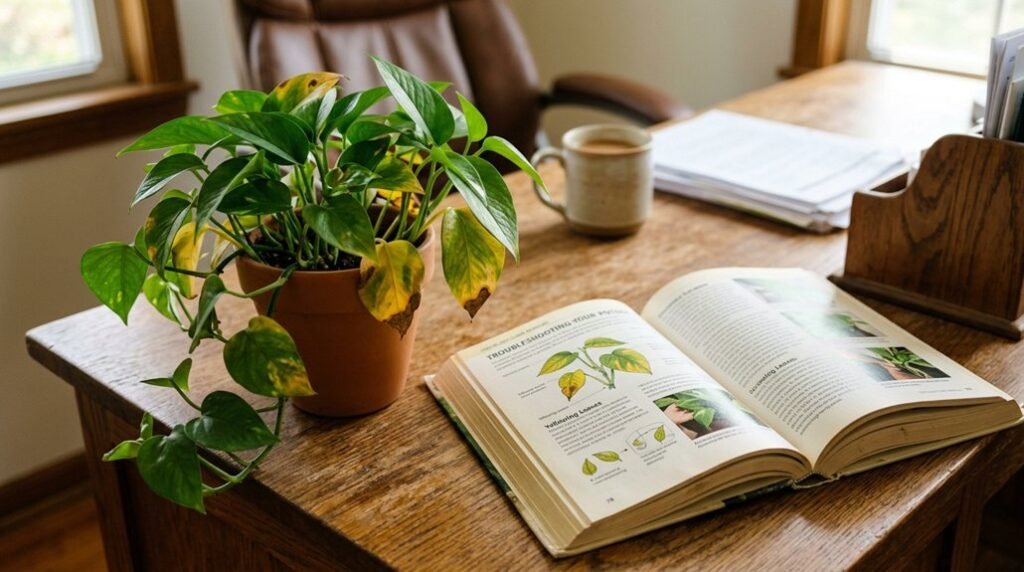 indoor plant leaves yellowing troubleshooting guide