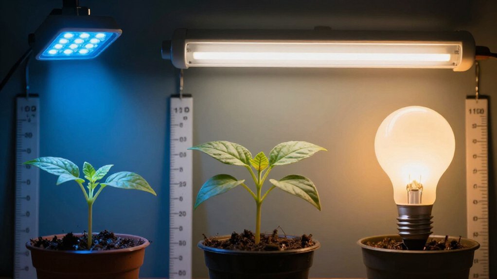 led grow light distance targets