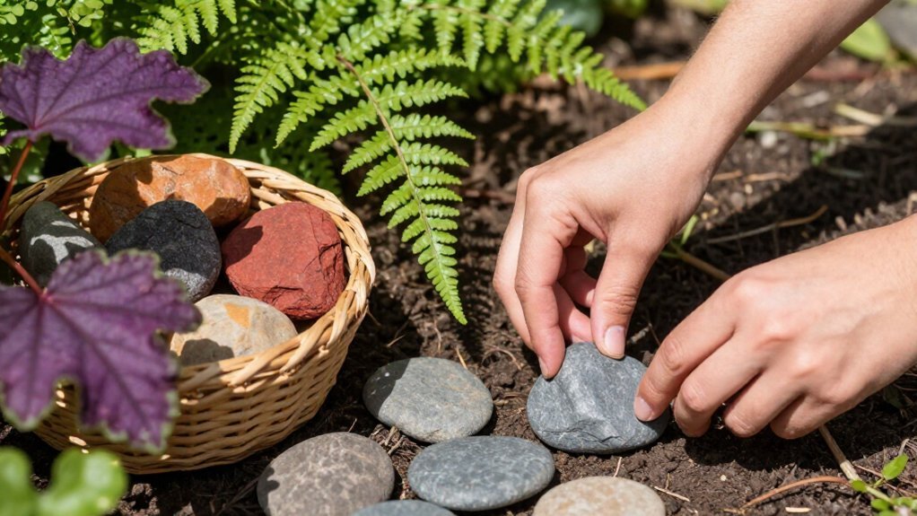 local stones match garden palette