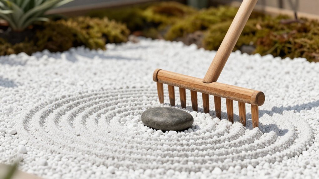 raking patterns for mindful gardening