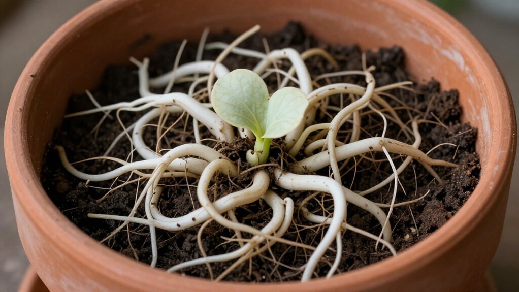 root crowding deprives nutrients water