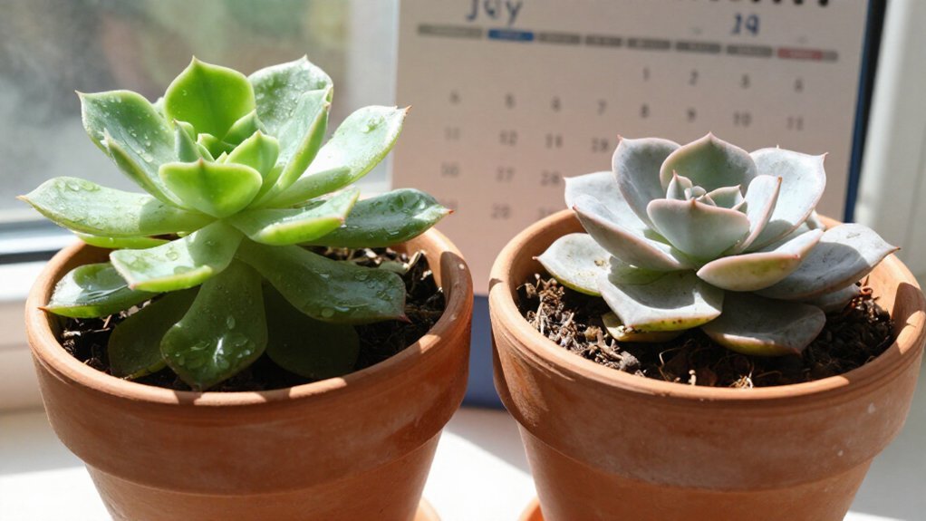 summer watering weekly winter monthly