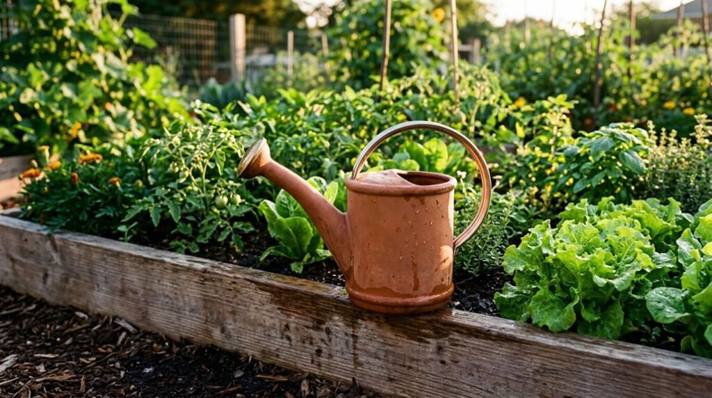 weekly water needs for vegetable garden